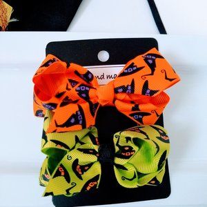 Halloween Hair Bows Clips Witch Hat